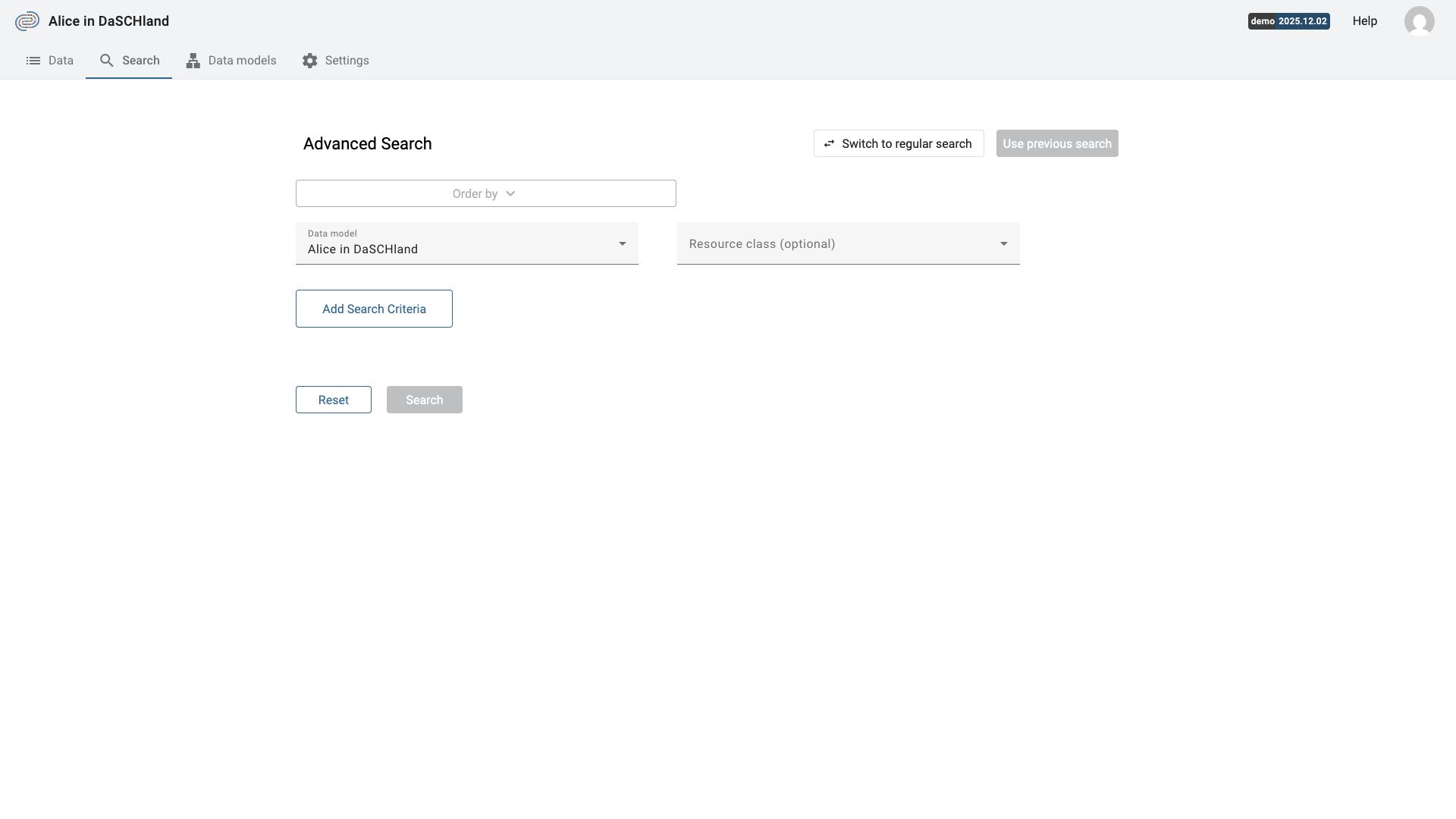 Advanced search form offers many filter combinations and is a powerful search tool.