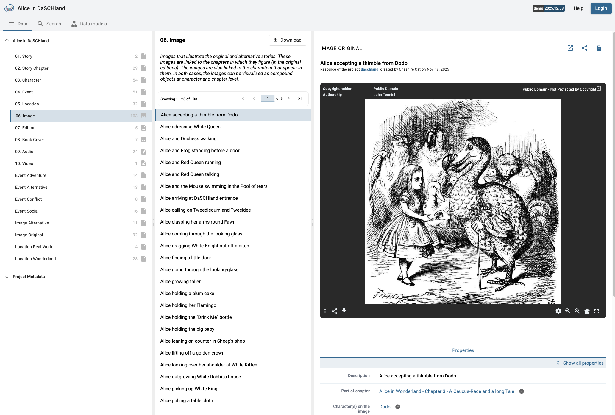 Search results list.
