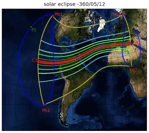 Canon of solar eclipses from 2501 BCE to 1000 CE project image